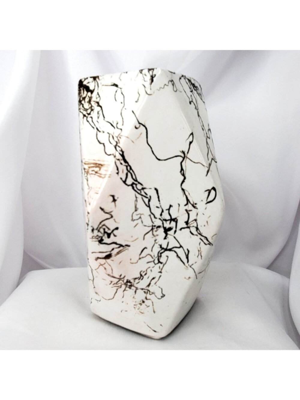 Raku Horse Hair Pottery Vase 7" by Cherie Ramsdell Dakota Bones Ltd South Dakota - Picture 5 of 11
